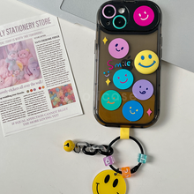 Load image into Gallery viewer, Jolicase Colorful Smile Keyring Camera Cover Case for iPhone 14 13 12 11