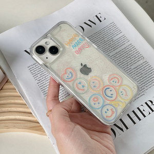 Jolicase Bling Glitter Smile Have a Nice Day Case for iPhone 14 13 12 11
