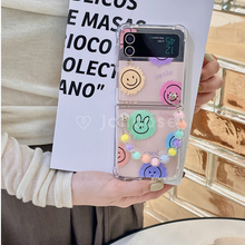 Load image into Gallery viewer, Jolicase Cute Color Smile Grip Band Cover Case for Galaxy Z Flip