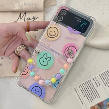 Load image into Gallery viewer, Jolicase Cute Color Smile Grip Band Cover Case for Galaxy Z Flip